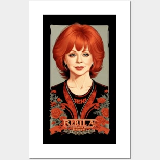 reba mcentire//vintage vektor 80s style v4 Posters and Art